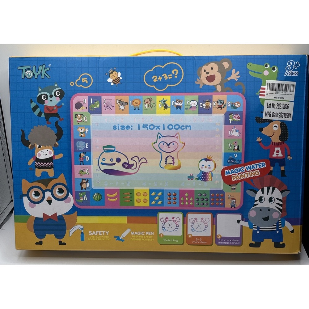 TOYK Magic Water Painting Kit Mat Pen,Reusable Hand‎ Eye Coordination  Pre-owned